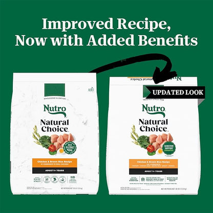 Nutro Natural Choice Adult Dry Dog Food, Chicken & Brown Rice Recipe, 30 lb. Bag