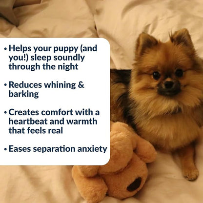 Snuggle Puppy Original Dog Toy for Small Breeds - Heartbeat Puppy for Dogs - Pet Anxiety Relief and Calming Aid - Comfort Dog Toys for Behavioral Training