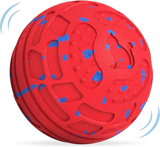 Smart Interactive Dog Toy Ball – Automatic Moving, Bouncing & Rolling, 3 Modes, Chew-Proof E-TPU Shell, Waterproof, Rechargeable,Dog Ball for Medium and Large Dogs, Red