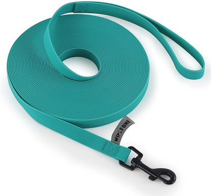 Wolfone 40ft Viridian Green Long Leash - Waterproof Training Dog Leash for Recall, Swimming, Camping, Beach, Hunting, Walking