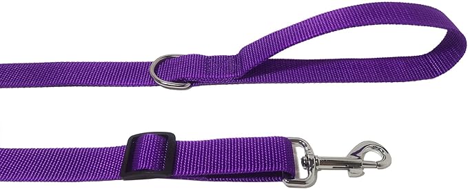 6FT/ 10FT Adjustable Dog Leash, Nylon Dog Leashes for Medium Large Dogs (10FT, Purple)