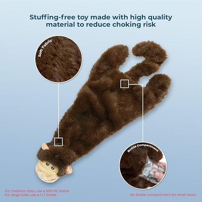 Best Pet Supplies Squeaky Dog Toys with Soft Durable Fabric for Small, Medium and Large Pets Interactive Toy for Indoor Play, Supports Active Biting and Play - Monkey, Large
