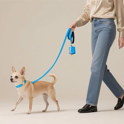 Didog Soft Padded Dog Collars for Small Dogs, Colorful and Durable Dog Collar with Quick Release Buckle, Light and Breathable for Daily Walking, Blue, S