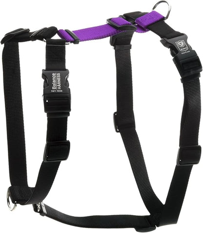 Blue-9 Buckle-Neck Balance Harness, Fully Customizable Fit No-Pull Harness, Ideal for Dog Training and Obedience, Made in The USA, Purple, Medium