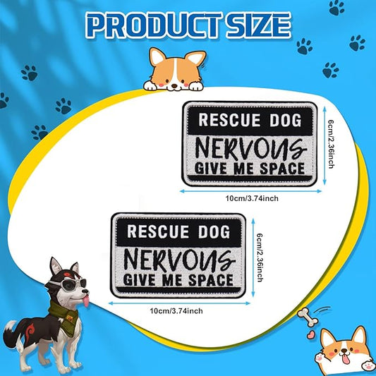 2 PCS Service Dog Patches Removable Tactical Hook Loop Embroidered in Training Patch Do Not Pet Working Dog Patch for Vest Harnesses Collars Leashes
