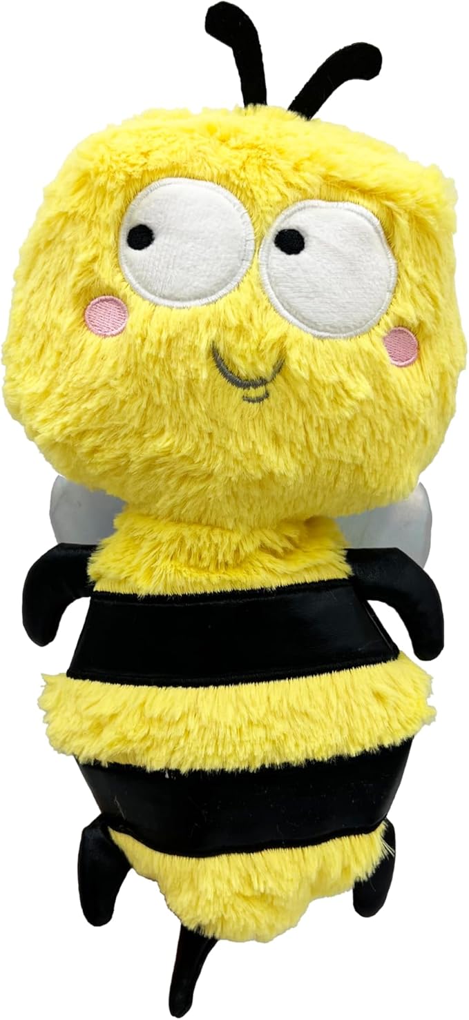 Huxley & Kent Funny Dog Toy w/Squeaker – Power Plush Squeaky Dog Toys for Small, Medium & Large Dogs – Soft Stuffed Animal for Indoor Play & Fetch - Slappies® Buzz Bee, Large