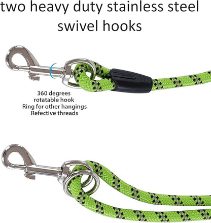 Long Rope Leash for Dog Training 16FT 30FT 50FT 100FT, Reflective Threads Check Cord Recall Training Agility Dog Lead for Large Medium Small Dogs, Dog Tie-out cable for Playing, Camping, or Backyard