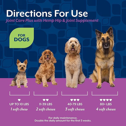 NaturVet – Hemp Joint Health For Dogs - Plus Hemp Seed | Supports Overall Joint Health | Enhanced with Glucosamine, MSM, Chondroitin & Antioxidants | 120 Soft Chews