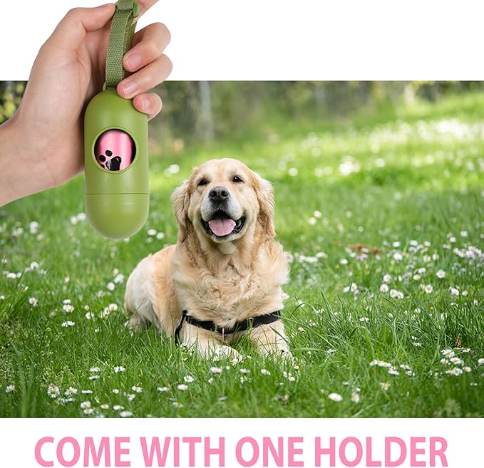 Dog Poop Bag Rolls Pink: 540 Count Dog Waste Bags with Dispenser, Extra Thick Strong Leak proof Poop Bags for Dogs Doggy | Unscented