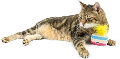 Huxley & Kent Plush Cat Toy | Meh' A Wish Cake | Birthday Strong Catnip Filled Cat Toy | Plush Interactive Kitten and Cat Toy with Catnip and Crinkle | Kittybelles