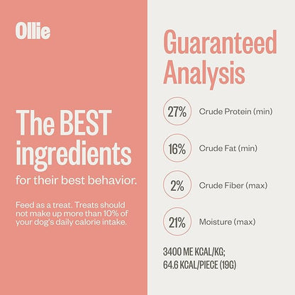 Ollie Beef & Sweet Potato Jerky Dog Treats, 5 oz Pack of 1, All Natural, Healthy Snacks, Made with Real Meat, Human Grade, for Dogs