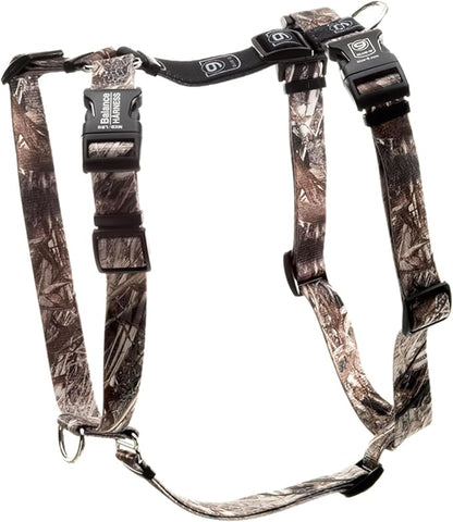 Blue-9 Buckle-Neck Balance Harness, Fully Customizable Fit No-Pull Harness, Ideal for Dog Training and Obedience, Made in The USA, Camo, Large