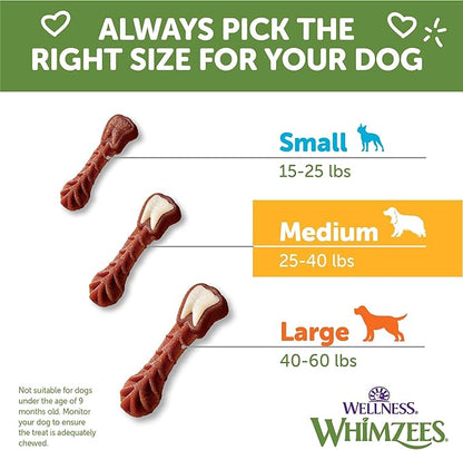 Whimzees Wellness Variety Pack Dog Dental Treats, Medium Size, (28 Count)
