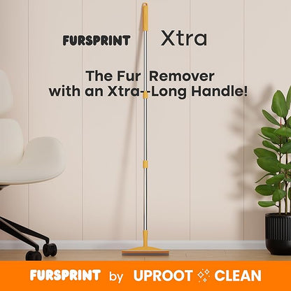 Carpet Rake for Pet Hair Removal – Reusable Cat & Dog Hair Remover Broom with Adjustable 60" Long Handle, Rug Rake Scraper for Carpet, Rugs, Mats, Upholstery & Couch Cleaning