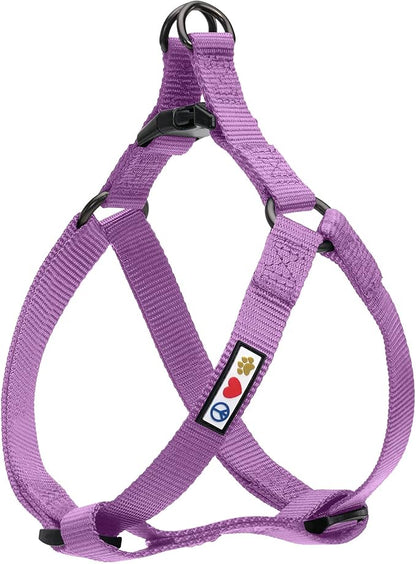 Pawtitas Solid Step-in Dog Harness – Adjustable No-Pull Vest for Puppies to Seniors, Safe & Comfortable L Orchid