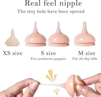 Doggiema Puppy Feeder Bottle, Silicone Feeding Nipple and Syringes for All Breed of Puppies and Other Animals Dongdong pet