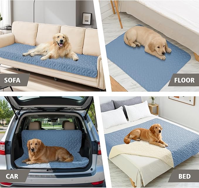 Ameritex Pet Bed Cover Dog Bed Blanket for Sofa and Furniture Waterproof New Pattern Design (30x70 Inch, Light Blue)