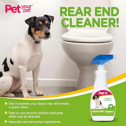 Dog Rear End Cleaner - Safe Dog Butt Spray to Keep Your Dog’s Backside Clean & Fresh - No Rinse Dog Spray Made with Natural Ingredients - Anal Cleaner Pet Supplies
