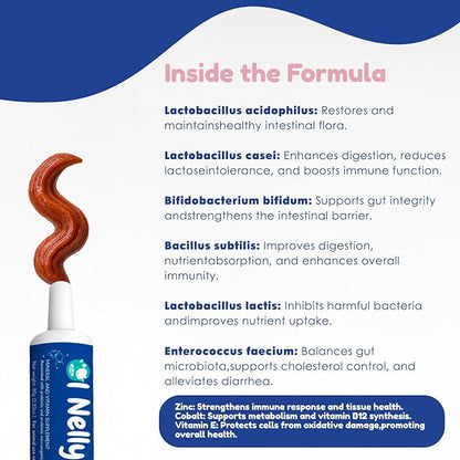 Ruminants Pre and Probiotic Paste (30 Pack, 80g Each)- with Vitamins and Minerals- 6 Strains and 8 Billion CFU- Immune and Gastro Health Support for All Ruminants: Bovines, Goats & More