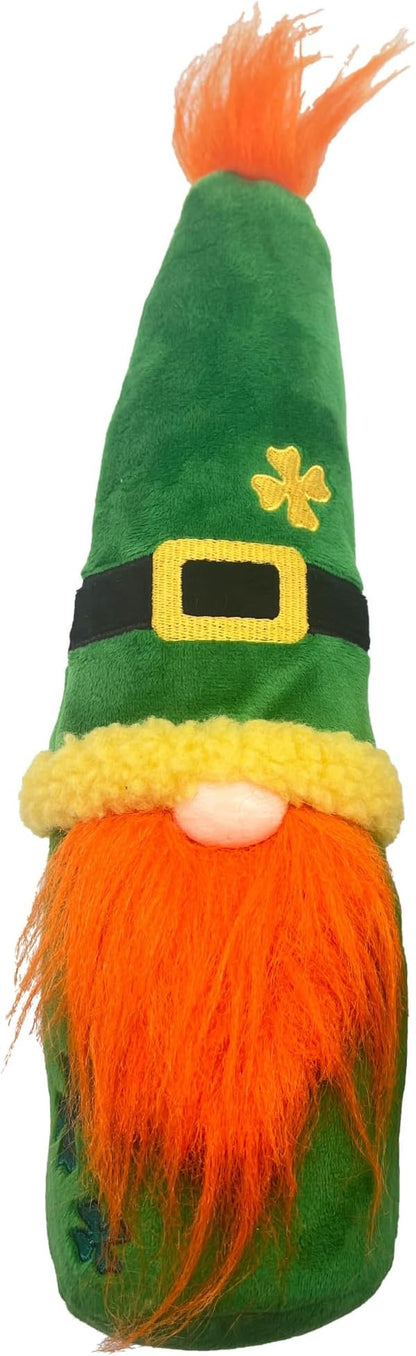Huxley & Kent Funny Dog Toy w/Squeaker – St. Patrick's Day Power Plush Squeaky Dog Toys for Small, Medium & Large Dogs – Soft Stuffed Animal for Indoor Play & Fetch - Fetchies® Lucky Gnome, One Size