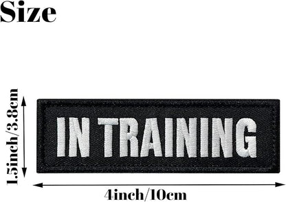 TACVEL 2 Pieces in Training Dog Patches with Hook Backing for Service Animal Vests, Harnesses