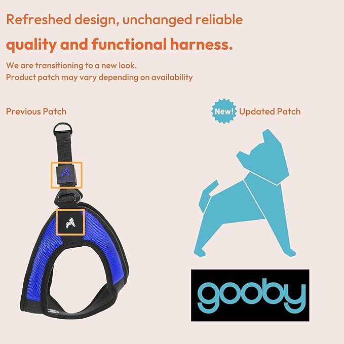 Gooby - Escape Free Easy Fit Harness, Small Dog Step-in Harness for Dogs That Like to Escape Their Harness, Turquoise, Small