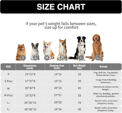 MFOX Calming Dog Bed (S/M/L/XL) for Medium and Large Dogs Comfortable Pet Bed Faux Fur Donut Cuddler Up to 15/30/50/90lbs