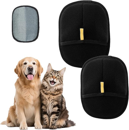 Pet Hair Removal Glove for Dogs & Cats,2Pcs Electrostatic Gloves Pet Hair Removal, Washable Reusable Dogs Cats Hair Gloves for Furniture Bed Sheets Couch Clothes Carpet Car Seat