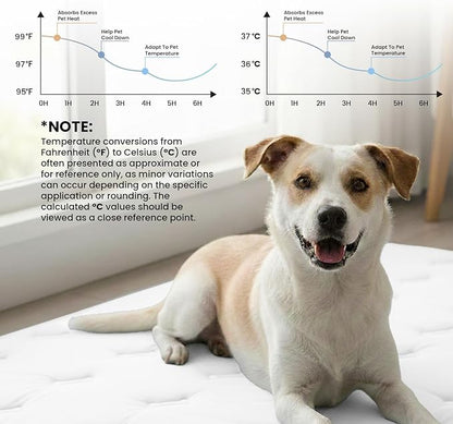 DORMORA Cooling Pet Mat – 31x28.5 Dog or Cat Cool & Comfy, Soft Breathable Self-Cooling Pad, Pet-Safe, Durable, Perfect for Hot Weather, Naps, Crates, Cars, Couch, Washable, Take Anywhere, Gray