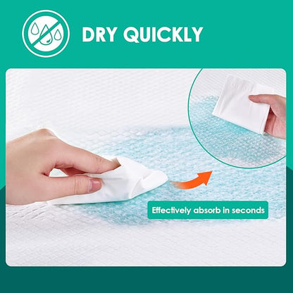 JollyMate 28"x34" Dog Pee Pads Extra Large, 100 Pack X-Large Super Absorbent Pet Pee Pads with Adhesive Tabs, 6 Layers Thick Leak-Proof Potty Pads for Dogs and Puppies