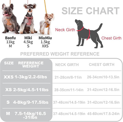 Puppytie No Pull Dog Harness with Multifunction Dog Leash,Soft Adjustable No Choke Escape Proof Pet Harness Vest for Medium Dogs,Denim Gray,M