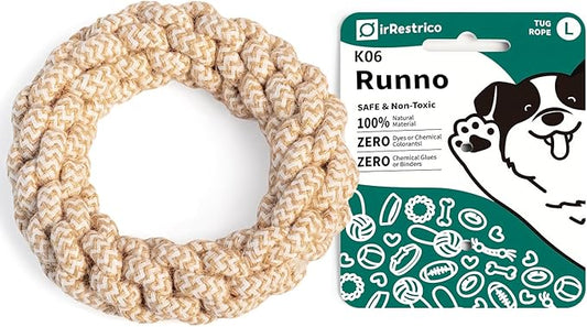 IRRESTRICO Durable Puppy Chew Toys for Teething, Tough Rope Toys for Small and Medium Dogs, Training Chew Rope, L Size