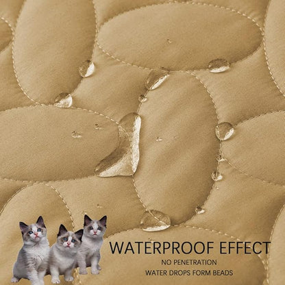 Ameritex Waterproof Pet Bed Cover Anti-Slip Dog Bed Blanket for Sofa and Furniture Waterproof New Pattern Design (Sand, 30x80 Inch (Pack of 1))