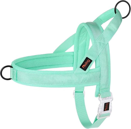 Didog No Pull Dog Harness with Breathable Mesh Padded, Quick Fit & Easy on Dog Vest Harness for Small Medium Large Dogs Training Walking(Green,XS)