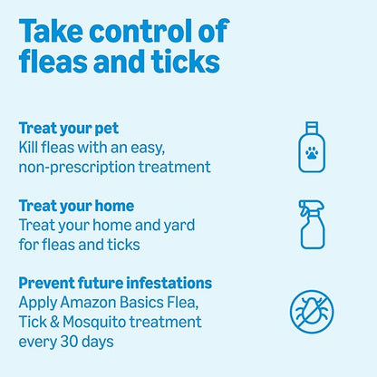 Amazon Basics Preventative Flea, Tick & Mosquito Topical Treatment for Medium Dogs (11-20 pounds), 6 Count, Packaging May Vary