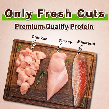 A Freschi srl Healthy Cats Treats, Snacks for Indoor Cats, Omega 3 for Skin and Coat, Training Treats with High Protein, All Natural, Grain Free, Turkey & Chicken & Mackerel, W Shape, 6 oz