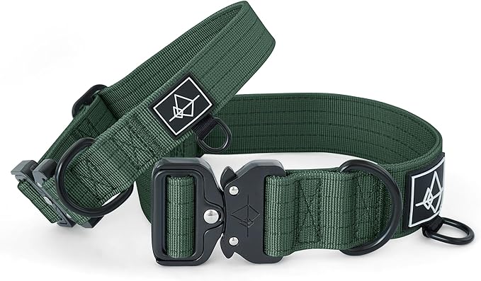 Made to ROAM Premium Dog Collar - Adjustable Heavy Duty Nylon Collar with Quick-Release Metal Buckle (Maine Marina, Classic Size 5)