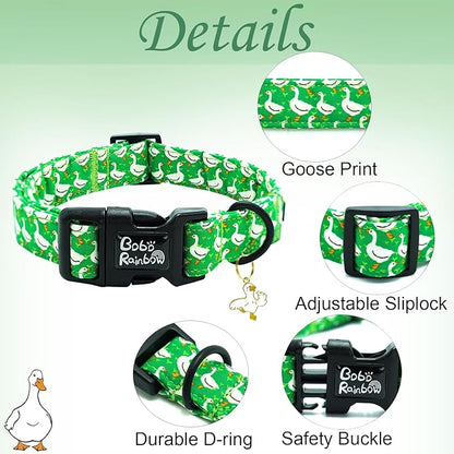 Dog Collar-Goose Adjustable Pet Collars Comfortable Spring Summer Puppy Collar Cute Cotton Collars Durable Necklace Gift for Medium Dogs