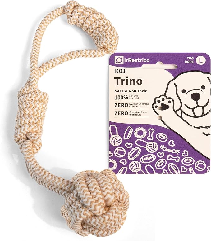 IRRESTRICO Puppy Chew Toys for Teething Relief, Dog Rope Toys for Small and Medium Dogs, Dental Chew Rope for Training, L Size