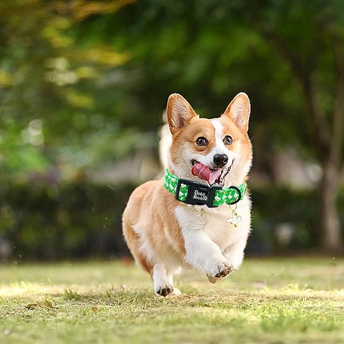 Dog Collar-Goose Adjustable Pet Collars Comfortable Spring Summer Puppy Collar Cute Cotton Collars Durable Necklace Gift for Medium Dogs