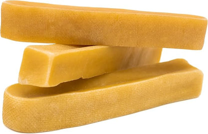 Bully Bunches Large Authentic Yak Cheese Himalayan Chews for Large Dogs & Heavy Chewers - All Natural Dog Treat Dental Chews, Made with Real Yak Milk - Lactose & Rawhide Free (2 Pk)