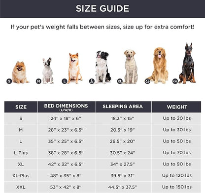 Bedsure Orthopedic Dog Beds Large Sized Dog - Washable Large Dog Cat Bed Waterproof, Comfort Dogs Couch Sofa with Washable Removable Cover, Pet Bed with Nonskid Bottom, Dune Haze Blue, 35"