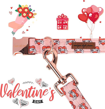 Unique Style Paws Valentiene's Day Dog Leash Heart Print Cotton Dog Leashs Leash for Small Medium Large Dogs New