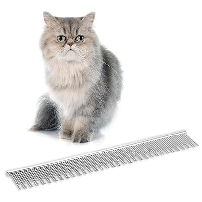 Eye Envy ProGlide 6" Cat Comb. Deshedding and Detangling Comb. Removes undercoat, shedding hair, tangles and knots. Prevents matted fur. Gentle rounded pins of two lengths