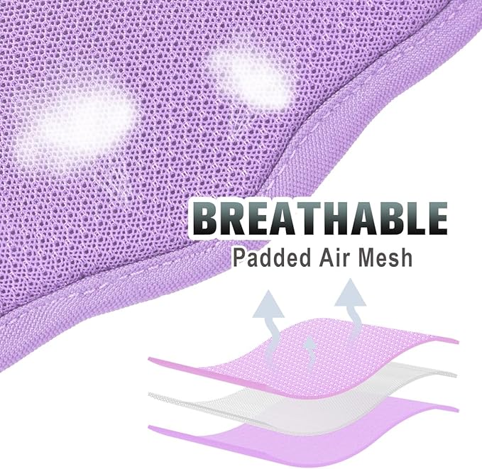 BARKBAY No Pull Dog Harness Large Reflective Dog Harness with Front Clip and Easy Control Handle for Walking Training Running with ID tag Pocket(Violet Purple,XS)