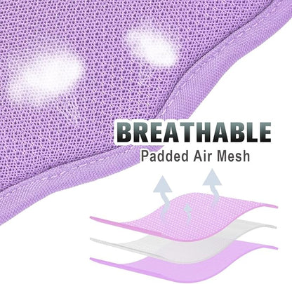 BARKBAY No Pull Dog Harness Large Reflective Dog Harness with Front Clip and Easy Control Handle for Walking Training Running with ID tag Pocket(Lavender Sky,XS)