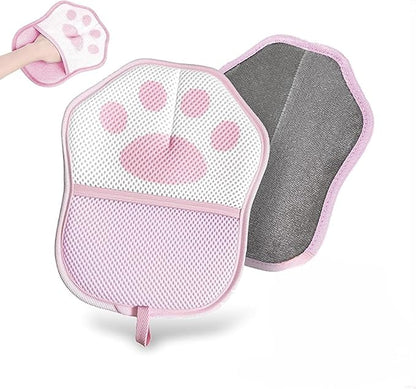 Pet Hair Removal Glove for Dogs & Cats - Electrostatic Grooming Mitt with Dual-Action Bristles | Reusable Washable Furniture Couch Car Lint Remover Tool