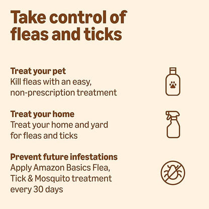 Amazon Basics Preventative Flea, Tick & Mosquito Topical Treatment for Large Dogs (21-55 Pounds), 4 Count, Packaging May Vary