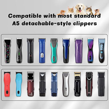 3 Pack 10# Removable Dog Grooming Blades, Made of Carbonized Steel, Suitable for Andis/Oster A5/Wahl KM Series, Cutting Length 1/16" (1.5 mm)