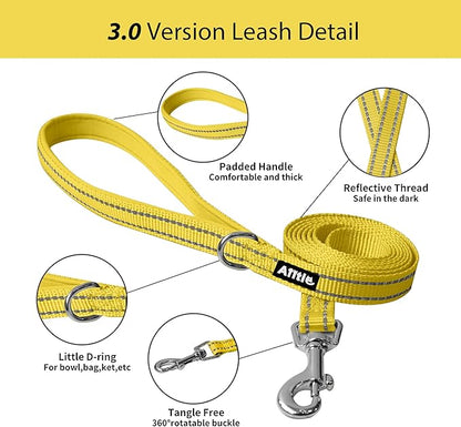 AIITLE Escape Proof Dog Harness - Step in Adjustable Dog Harness No Choke Over with Breathable Mesh and Quick-Release Buckle for All Weather- Outdoor Walking, Training for Medium Dogs Yellow XL